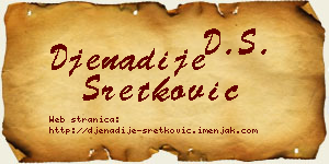 Đenadije Sretković vizit kartica